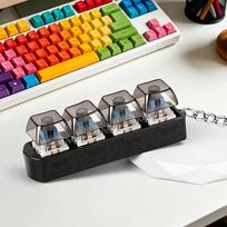 Transparent Mechanical Switch Keyboard Keyboard Fidget Clicker  Backpack Charm Black Green
