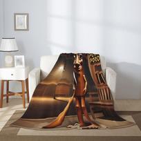 Ultra-Soft Microfiber Plush Blanket Tung Tung Tung Sahur All Seasons Warm Cozy Flannel Sherpa Blankets for Outdoor Office Travel Size: 75*100cm, Weight: 230 GSM