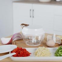 Manual Pull String Food Chopper Multifunctional 420 Stainless Steel Blade Mini Onion Garlic Mincer Portable Vegetable Cutter balto aukso spalvos