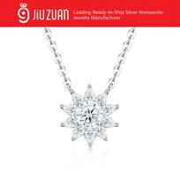 Radiant Sunflower S925 Silver VVS Multi Pear Halo Multi-Prong Dainty Cable Chain GRA Certified Daily Moissanite Pendant Necklace 40+2.5+2.5CM sidabras