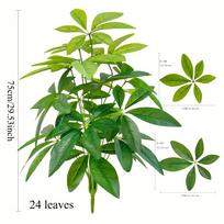 Lush Artificial Wealth Tree - Nordic Style Artificial Greenery Plant for Indoor and Outdoor Decoration, Perfect for Weddings, (Army Green,29.53inch) armijos žalia spalva