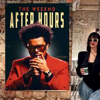 Hop Singer The Weeknd Printed Large Flag Art Science Fiction Room Home Decor Decor Banner 100X70CM beige