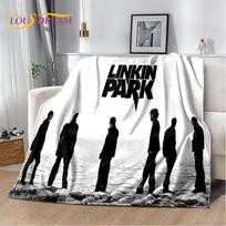 Retro Roko Grupė 3D L-Linkin Park Minkštas Flanelinis Antklodė Lovoms Miegamajam Sofai Piknikui, Mesti Antklodė Dangai Lauke Laisvalaikiui Dovana Size: 75*100cm, Weight: 230 GSM gray