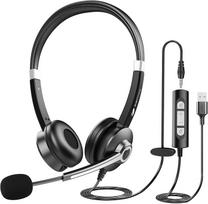 USB C 3.5mm Auricular Computer Headset Wireless Office Telephone Headset for Call Center Use MHP-682-U3 juoda