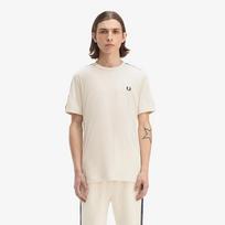 Fred Perry [Sport] Contrast Tape Ringer T-Shirt (170) Afpm2514613-170 Ecru/L