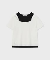 Palet Layered Short Sleeve Tee White White/S