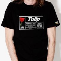 Doldol Loving-Flower_T_10 Loving Flower Spring Tulip Flower Illustration Design T-Shirt Light Gray/M
