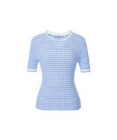 Sup Slim Striped Short Sleeve Knit (Sa4Sk82) Blue(43)/066