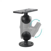 Aluminum 1.5  Ball Fish Finder Mount with Double Socket Arm Compatible with Garmin, Lowrance and More juoda