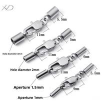 XD Stainless Steel Lobster Clasp Bracelet Clasp Necklace Cord Connector Clasp Leather Cord Clasp Vacuum Gold Plated Square Clasp Hole Diamete: 1.5mm white
