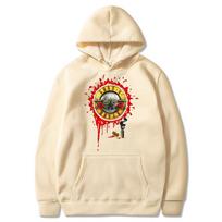 Guns N' Roses Džemperiai Muzika Hard Rock Grupės Spaudas Gatvės Stilius Unisex Moteriški Dideli Džemperiai Džemperis Puloveris Sportiniai Kostiumai Drabužiai 2XL beige