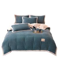 Kūdikių kašmyro aksominis antklodės užvalkalas miegamajam Thicken Blue Simplicity antklodės užvalkalas patalynės komplektas Antklodės užvalkalas su dviem didele lova 1pcs 150x200cm