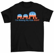 I Raising My Right Republican Parents Funny Gop Political Tees Unisex T-Shirt S