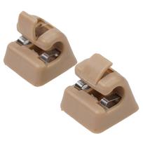 2x skydelių nuo saulės spaustukai W126 S klasės 1979-1991 m. Aukštos kokybės Beige
