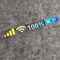 Automobilio galinio ir priekinio stiklo 5G WIFI signalo logotipo lipdukai - suasmeninta šviesą atspindinti dekoracija
