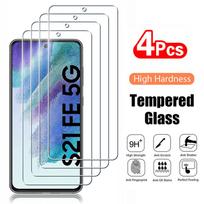 4 vnt. grūdinto stiklo Samsung Galaxy S23 S20 FE S21FE 2.5D 9H apsauginė ekrano plėvelė Samsung Galaxy S21 FE stiklui Note 8 gryna