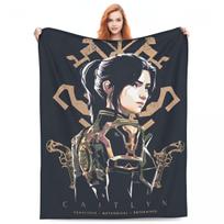 Arcane Caitlyn Žaidimo Flanelinis Antklodis Šiltas Minkštas Mėtomasis Antklodis Lauko Piknikui Spausdintas Lovatiesė Sofa Lova Uždangalas 30x40in
