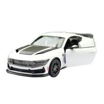 Žaislinio automobilio modelis 1/38 2024 Ford Mustang Dark Horse lieto lydinio miniatiūrinis metalinis kolekcinis dovana vaikams berniukui balta