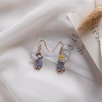 Niche Retro Xia Menghualu Pasakų Lelijų Hanfu Kutų Auskarai Clara ear hook gray