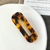Korėjietiškas acetatinis leopardo rašto plaukų segtukas, segtukas, lašo formos geometrinis plaukų segtukas moterims, plaukų aksesuarai, mergaičių šoninis kirpčiukų segtukas, galvos apdangalas ruda