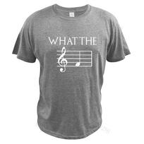 What The F Musical Note T Shirt EU Size  Cotton Simple Logo Basic Short Sleeve Soft Tee Tops S