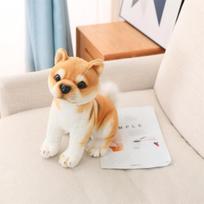 Simulation Shiba Inu doll plush toy lying down puppy dog doll children baby sleeping soothing pillow rag doll 20cm（0.08kg）