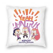 Huntrix Girls Kpop Demon Hunters Pillowcase Printing Cushion Cover Decoration Rumi Zoey Mira Throw Pillow Case Cover Home Square 12x12Inch