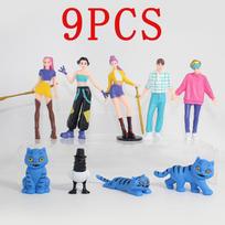 NAUJAS 9-18 vnt./rinkinys Kpop Demonų Medžiotojų Figūrėlės Modelis Žaislas Animacinis Žaidimų Periferija Stalo Dekoracija Kolekcinės Figūrėlės Modelis Žaislas Dovana