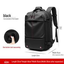 Men's Premium Travel Laptop Backpack - One-Click Vacuum Compression, Business Casual Design for Cross-Border Use 19 inches juoda