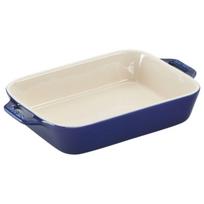 Staub Bleu Rectangular Ceramic Gratin Oven and Microwave Safe Japanese Dish  Grand Dish  20x16cm, Dish, [Official Product] 40508-587 mėlyna