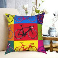 Bike Andy Warhol Pop Art Pillowcase Polyester Creative Decorative for Sofa Cushion Cover 30cmx30cm blue