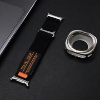 Nylon Sports Band for Samsung Galaxy Ultra 47mm Trail Loop Strap+Aluminium Alloy Case for Galaxy Ultra 47mm NO Gaps Bracelet Galaxy Ultra 47mm
