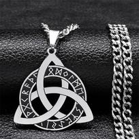 Vikingų Rūnos Triquetra Pakabukas Karoliai Keltų Raganių Mazgas Simbolis Šventoji Trejybė Karoliai Nerūdijančio Plieno Senovės Amuletas Papuošalai