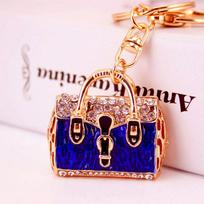 Badge Time Gemstone Keychain Pendant Cross Border  Accessories Metal Keychain One Size mėlyna
