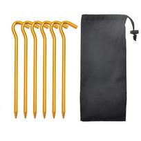 Aluminum Alloy Camping Tent Stakes with Hammer & Windproof Rope Set