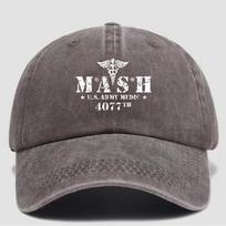 Retro baseball cap, outdoor casual sun hat, MASH 4077 fashionable printed baseball cap Adjustable