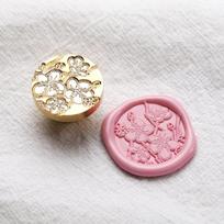 Retro Wax Seal Stamp Botany Department Sakura Sealing Stamp Head for Wedding Invitation Packaging Cards Envelope Scrapbooking