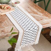 Good-Bohemian Dining Table Runner - Jute Burlap Natural Table Runner 72 Inches Long, Farmhouse Style Braided Table Runner
