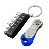 Compact Ratcheting Screwdriver With Ergonomic Handle Bit Durability Steel Construction For Tight Space And Precise Tasks mėlyna