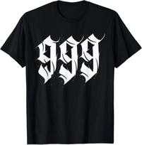 999 Angel Number Gothic Calligraphy T-Shirt 2XL