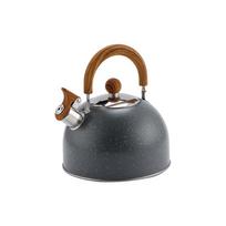 Stainless steel sounding kettle Induction cooker Large capacity boiling kettle Open kettle 2.5l gray marble coated saucepan gray