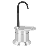 50ML Single Tube Moka Pot Cup Aluminum Alloy Spout Stovetop Italian Coffee Maker for Outdoor Parties Travel Kitchen Accessories gray