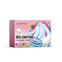 Bio-Enzyme Cleaning Tablets Powerful Effervescent Multi-functional Remove Scale Tea Stain Break down Oil Stains Laundry Cleaner pink