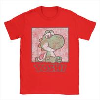 Funny Super Marios Yoshi Simple Faded Pastel Pink Portrait TShirts Unisex Cotton T Shirts  Short Sleeve Tee Shirt Unique Tops S