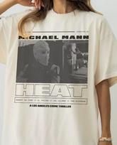 Heat Movie TShirt Retro Michael Mann Heat 1995 Graphic Natural TShirt Unisex T-Shirt S
