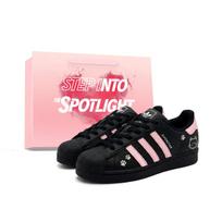 Adidas Originals Superstar 2 Shell Head, Trefoil, Little Meow, Couple Leather Low top Skateboard Shoes Unisex JH9977(Team471--) 36