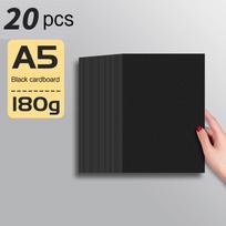 20-100 lapų juodo popieriaus piešimui, „pasidaryk pats“ rankdarbiams, dekoratyvinei pakuotei 180/230/300 g/m² sustiprintas popierius kartonas eskizų bloknotas
