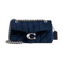 COACH Tabby 26 Logotipo Audinio Crossbody Peties Rankinė Vidutinė Moteriška Mėlyna mėlyna