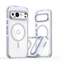 Luxury High Transparent Phone Case for Google Pixel 10 9 Pro XL 10Pro 9Pro 5G Strong Magnetic Wireless Charging Shockproof Cover Google Pixel 9 pilka spalva