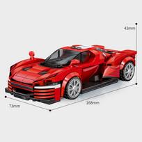 SEMBO BLOCK Miesto sportinių automobilių garažo konstravimo kaladėlės MOC superautomobilio lenktynių stovėjimo aikštelė „pasidaryk pats“ transporto priemonių laikymo dėžutė Kaladėlės Vaikų žaislai